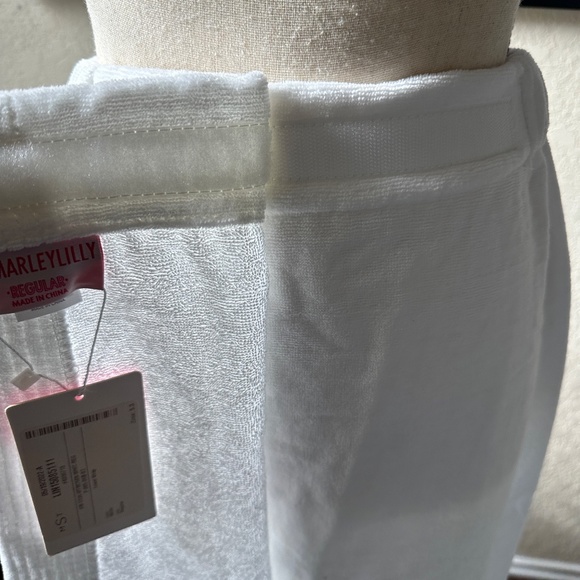 White Towel Wrap Skirt - Picture 3 of 6